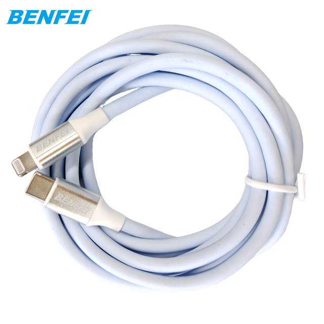 BENFEI Hot Sale 200cm Type C to Lighting Fast Silicone Charge Data Cable for Phone
