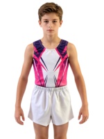 Justaucorps sans manches pour filles Winora avec rayures violettes et blanches, taille élastique, vêtements de danse pour enfants