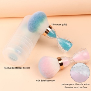 Pinceau à poudre pour ongles Bling Hourglass, pinceau de nettoyage doux de luxe, pinceau de maquillage personnalisé avec boîte, pinceau à ongles pour salon de manucure - Product Image 4