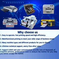 Printer Inkjet UV Otomatis Baru Kelas A4 dengan Printhead XP600 untuk Bahan Flex/Egg, Penggunaan Rumahan dan Toko Percetakan