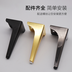 Patas de metal para muebles, soportes para sofá, mueble de TV, mesa de centro, mueble de cocina, mueble de baño, acabado mate en negro y dorado - Product Image 5