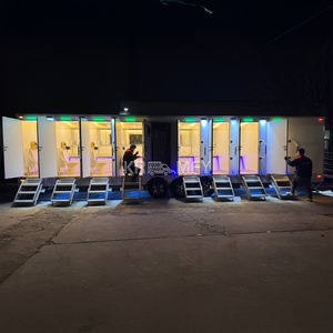 รถพ่วงห้องน้ำแบบพกพาสุดหรูห้องน้ำแบบเคลื่อนย้ายได้ห้องน้ำสาธารณะห้องน้ำเคลื่อนที่ได้ฝักบัวสำหรับกิจกรรมกลางแจ้งฉุกเฉิน - Product Image 1