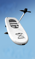 Planche à hydrofoil en PVC légère et facile à transporter, planche de surf professionnelle Efoil gonflable avec batterie et poignée