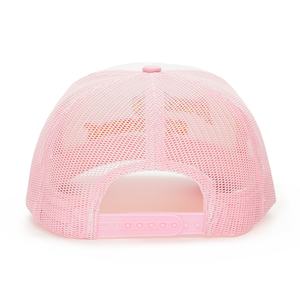 Gorras Trucker Personalizadas de 5 Paneles con Logotipo Bordado en Espuma, Color Rosa, con Malla en la Parte Trasera - Product Image 4