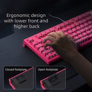 Teclado mecánico intercambiable en caliente LT84 Isometric Line para juegos y oficina, teclado con cable de montaje lateral con patrones grabados - Product Image 4