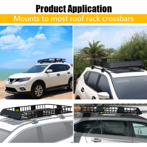 Fabricant universel 150lbs 64 "X 39" pouces en acier Suv voiture Cargo Rooftop Basket Holder <span class=keywords><strong>porte</strong></span>-bagages <span class=keywords><strong>porte</strong></span>-bagages de toit - Product Image 6
