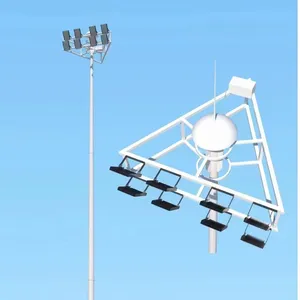 Projecteur 1000w haut mât pôle galvanisé à chaud 30 mètres de haut pôle lumière