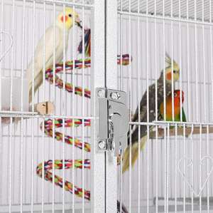 OEM ODM Vente en gros Cage à oiseaux extra <span class=keywords><strong>large</strong></span> de 69 pouces Cage à perroquet en métal pour animaux de compagnie avec support mobile et roues - Product Image 4