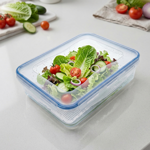 Contenedor Hermético Rectangular Minimalista Ele-Gate de 3.9L, con Escurridor, Libre de BPA, para Almacenamiento de Alimentos para Camping, Moldeado por Inyección - Product Image 1