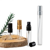 Flacon pulvérisateur en verre transparent de qualité supérieure 2-10 ml - Bouchon en aluminium Pompe à fine brume pour parfum de luxe