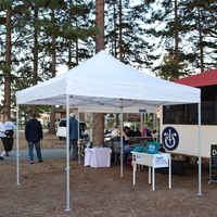 Gazebo pliable avec logo personnalisable, tente portable anti-UV avec cadre en aluminium, tissu Oxford imperméable pour le camping, les expositions