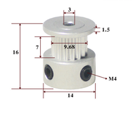 Fabricant Poulies de distribution d'usine Accessoires pour imprimante 3D Roue synchrone 2GT Poulie à courroie GT2 Type K Type BF Type AF