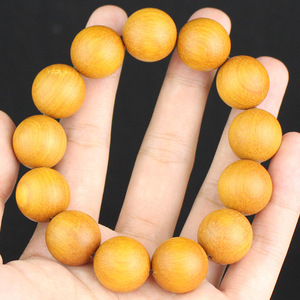 Nouveau bracelet en perles de bois Shan 18 mm unisexe, poli à la main, parfum naturel, à porter au quotidien, bijou de collection - Product Image 4