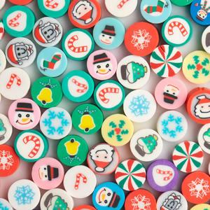 2025 nouveau Halloween poterie feuille argile épaisse noël poterie Bracelet bricolage mignon ornement accessoires perles en vrac - Product Image 4