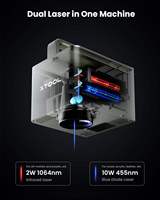 XTool F1 Graveur laser double 2-en-1, machine de gravure laser portable à vitesse fulgurante, graveur laser à double source lumineuse