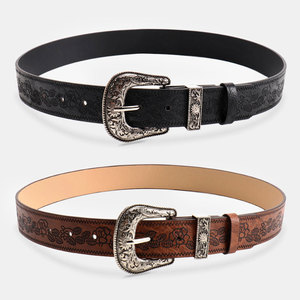 <strong>Cool</strong> Matching Vintage Embossed Alloy Buckle Women's Spice Girls Y2K Subculture <strong>Belt</strong> 103cm All-match Jeans Dress - Product Image 4