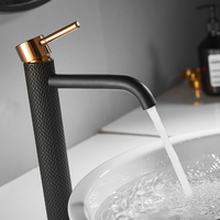 Robinet de lavabo OEM économique en laiton bruni contemporain avec cartouche céramique, monocommande, à poser sur le comptoir, pour chambre et salle de bain