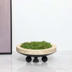 Saidkoc minimamente tranquilla decorazione Bonsai di muschio Desktop, decorazione per la casa dell'hotel e per l'ufficio Round D25 * 11cm - Product Image 1