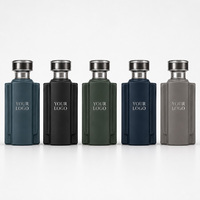 Parfum Oud de Luxe pour Homme, Marque Privée, Flacon Bleu Marine Mat, Bouchon Métallique Gris Anthracite, Élégant, Longue Durée, Coffret Cadeau