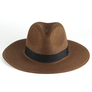 Chapeau de paille à large bord pour femmes et hommes, livraison gratuite, <span class=keywords><strong>2022</strong></span>, casquette de plage, tongs fédora, vente en gros - Product Image 5