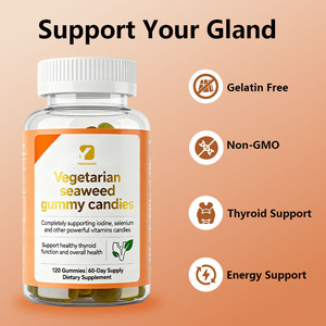 אצות צמחוניות הגומי תומך לחלוטין iodine selenium חזק ויטמינים סוכריות בלוטת התריס תוסף תזונה בריאות בלוטת התריס - Product Image 5