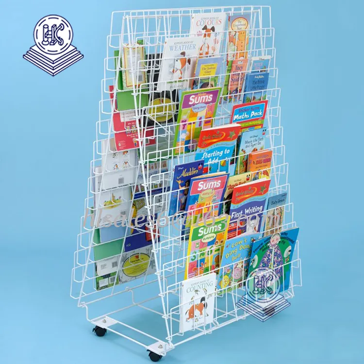 4 Passen Trays Metalen Draad Tijdschrift Krant Display Rack Literatuur Boek Stand Plank