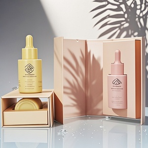 Luxury Empty 20ml 1oz 2oz 30ml 50ml Matte Yellow Glass Face Body Beard Hair Oil Essential Oil Serum Dropper Bottle with <b>Box</b> - Product Image 4