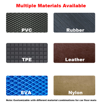 Artes - Ensemble de 4 tapis de sol de voiture universels de luxe antidérapants en TPE, double couleur, diamant, personnalisés pour SUV
