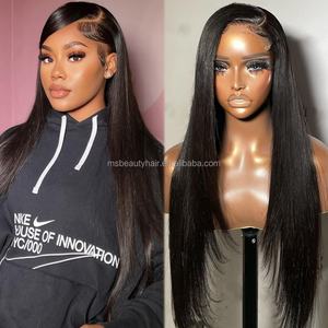 Perruques en dentelle HD 13x6 en gros, produits en vente, perruque en cheveux humains sans colle, cuticules alignées, perruques en cheveux humains vierges pour femmes noires - Product Image 3