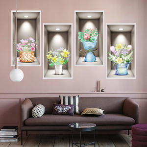 สติกเกอร์ศิลปะติดผนังจำลอง<span class=keywords><strong>3D</strong></span> สามมิติต้นไม้สีเขียวดอกไม้ตกแต่งบ้าน Pegatinas de pared <span class=keywords><strong>Anime</strong></span> วอลเปเปอร์ - Product Image 6