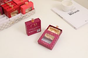 Wholesale Custom Printed Cardboard+PVC Gift Window Packaging Jewelry <b>Box</b> Fine Jewelry Necklaces Sliding Drawer <b>Box</b> 9*9*3CM - Product Image 6