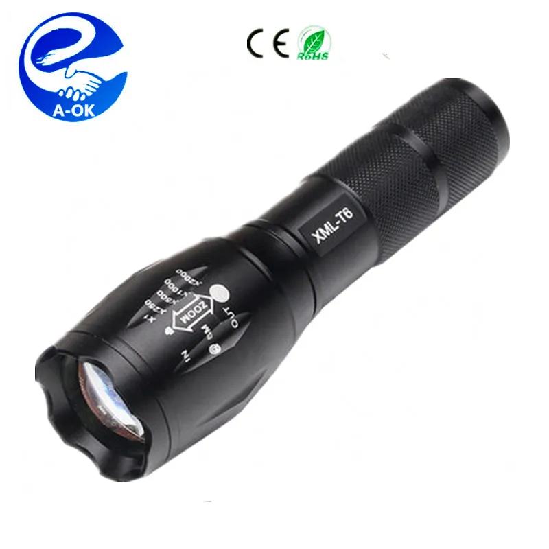 XML T6 high power 1000 lumen 10W rechargeable tactical led flashlight