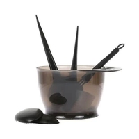 Ensemble de 5 outils de coloration capillaire en gros, mélangeur de cheveux, bol de teinture, peigne, protège-oreilles, brosse, kit de coloration capillaire pour salon de beauté