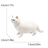 Model Hewan Kucing PVC Solid Simulasi Lintas Batas, Anak Kucing Gemuk Berbulu Pendek, Mainan Edukatif, Ornamen, Hadiah Ulang Tahun