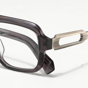 <span class=keywords><strong>Gafas</strong></span> Ópticas de Acetato de 8.0mm de Grosor con Decoración Metálica, Montura Piloto <span class=keywords><strong>para</strong></span> Hombre y Mujer, <span class=keywords><strong>Gafas</strong></span> Graduadas, Monturas Resistentes de Moda, OEM - Product Image 3