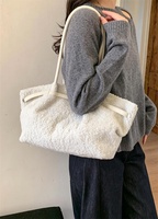 Sac fourre-tout en peluche Teddy Bear pour femme Zeyu, grande capacité, poignée supérieure, sac à main décontracté, sac à bandoulière, sac à main en fausse fourrure écologique, ODM