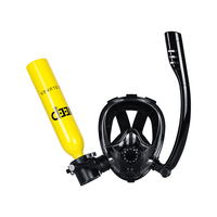 DIDEEP CE&DOT Approuvé X3000plus 0.5L Mini Bouteille de Plongée Sous-Marine 200bar Haute Pression en Alliage d'Aluminium Noir Unisexe