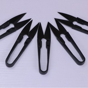 Zoyer Black Plastic Handle Yarn <b>Scissors</b> Stainless Steel Blade U Shaped For Cross Stitch Garment <b>Sewing</b> - Product Image 2