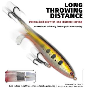 Leurre de pêche en gros pour la pêche en surface, Whopper Popper, appât artificiel, Plopper rigide, queue rotative souple, matériel de pêche - Product Image 5