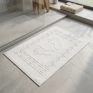 Alfombra de Baño de Alta Calidad, Ecológica, Ligera, Directo de Fábrica, Personalizada, Venta al Por Mayor, Suave, Duradera, Antideslizante, de Algodón, con Diseño Floral - Product Image 1