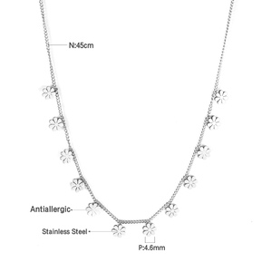 ファッションステンレススチールネックレスペンダントゴールドカラーチョーカーネックレス女性ジュエリー - Product Image 4