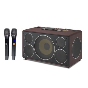 Portable <b>Bluetooth</b> Speaker 8 Inch With 2 <b>Wireless</b> <b>Microphones</b> Rechargeable Battery Outdoor Karaoke Speaker - Product Image 2