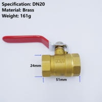 Vannes à boisseau sphérique en laiton DN15-DN50 à long manche eau/huile/gaz contrôle manuel OEM filetage femelle personnalisable YQ YQ-06-006 1.0-1.6Mpa