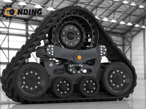 Nouveau châssis à chenilles triangulaires en caoutchouc et acier QINDING respectueux du sol, avec garantie d'un an, pour tracteurs, moissonneuses-batteuses et camions AGCO - Product Image 3