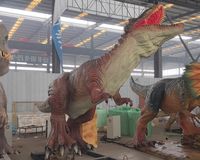 Dinosaure animatronique réaliste pour l'extérieur, modèle de Tyrannosaurus Rex en silicone avec moteur servo pour exposition dans un parc d'aventure