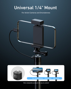 TELESIN Power Selfie Stick 2.0, bâton de selfie compact avec <span class=keywords><strong>batterie</strong></span> intégrée de 5000 mAh pour caméra d'<span class=keywords><strong>action</strong></span>, se charge pendant la prise de vue - Product Image 5