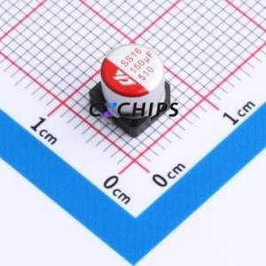 SS151M160E5R8R1Z00ZZ ตัวเก็บประจุแบบแข็ง SMD, D6.3xL5.8 มม. ( ความจุ: 150uF ) ( ความแม่นยำ: 20% แรงดันไฟฟ้าที่กำหนด: 16V ) - Product Image 1