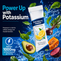 DFJY OEM/ODM Poudre d'électrolytes avec vitamines et électrolytes pour le soutien immunitaire des adultes, faible en gras, faible en sucre, naturelle