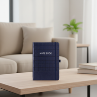 Carnet A5/B5 personnalisé de haute qualité, 100 feuilles, ligné, pour bureau, avec sangle élastique en PU, porte-stylo, couverture rigide imprimée sur mesure