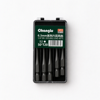 Lot de 5 embouts de tournevis Torx T20 en acier S2, 50 mm, tige hexagonale 1/4 pouce, magnétiques, pour perceuse-visseuse électrique